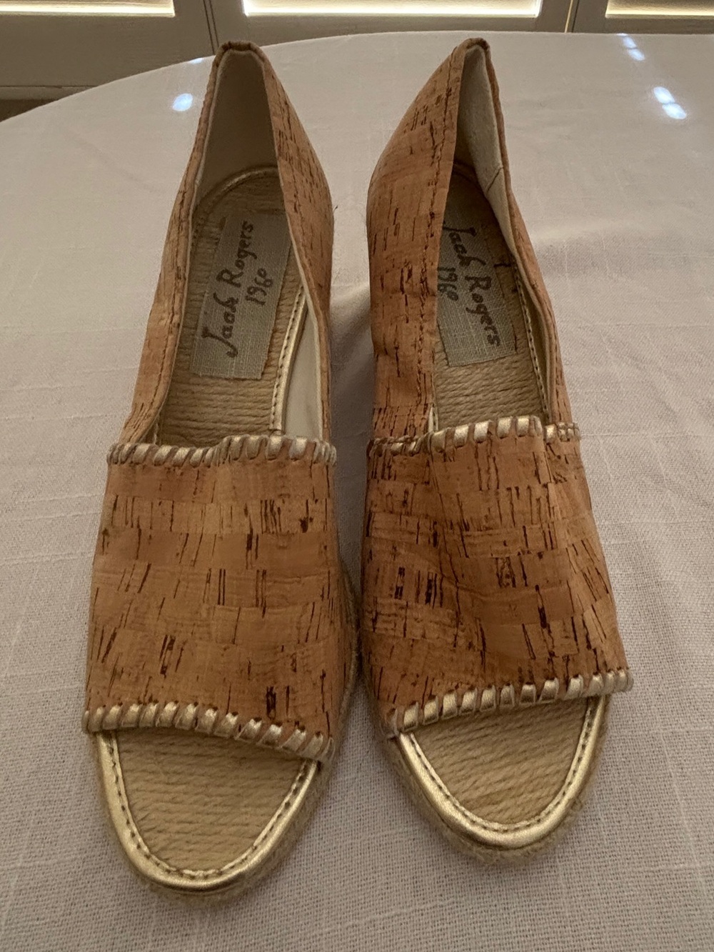 Cork & Gold Beachy Summer Vacation Slides ~ Women’s 11M
